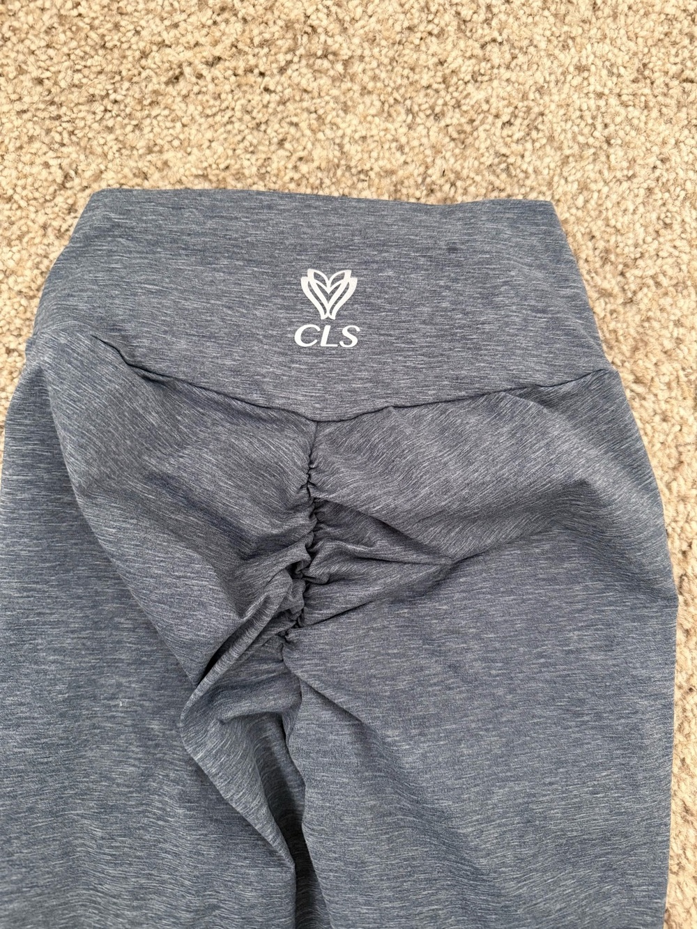 CLS Women's Gray Ruched Leggings